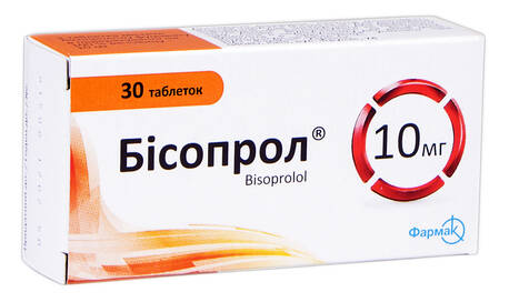 Бісопрол таблетки 10 мг 30 шт