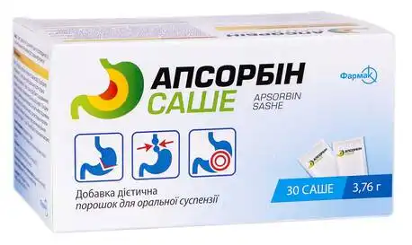 Апсорбін порошок для оральної суспензії 3,76 г 30 шт