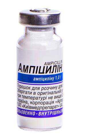 Ампіцилін порошок для ін'єкцій 1 г 1 флакон