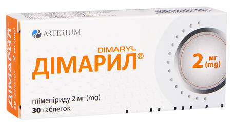 Дімарил таблетки 2 мг 30 шт