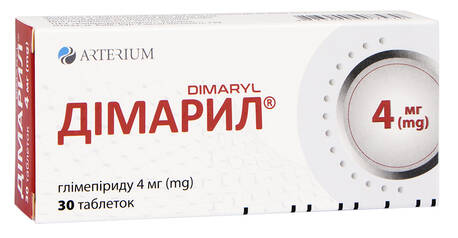 Дімарил таблетки 4 мг 30 шт