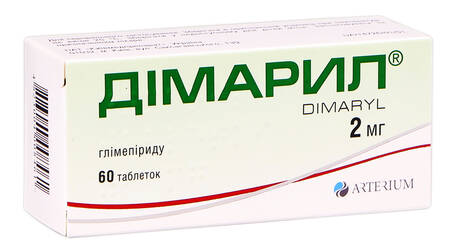 Дімарил таблетки 2 мг 60 шт