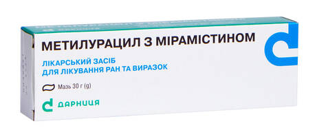 Метилурацил з мірамістином мазь 30 г 1 туба loading=