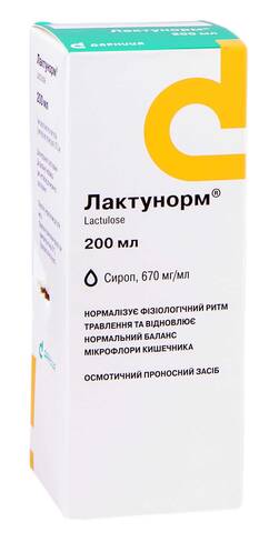 Лактунорм сироп 670 мг/мл 200 мл 1 флакон