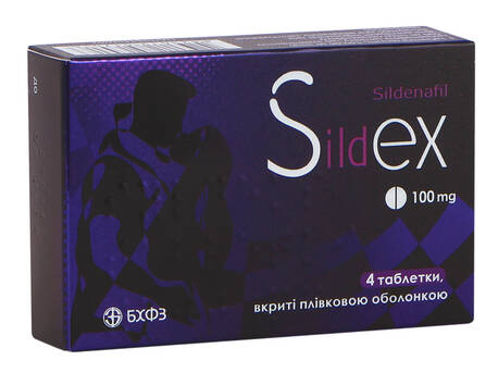 Сілдекс таблетки 100 мг 4 шт