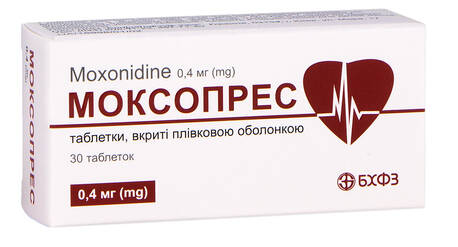 Моксопрес таблетки 0,4 мг 30 шт