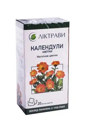 Календули квітки Ліктрави 1,5 г 20 фільтр-пакетів