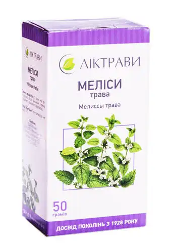 Меліси трава Ліктрави 50 г 1 пачка