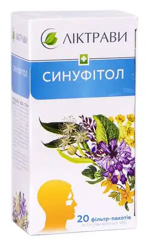 Ліктрави Синуфітол фіточай 1,5 г 20 фільтр-пакетів