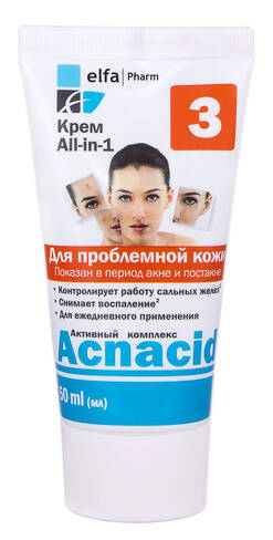 Acnacid Крем All-in-1 для проблемної шкіри 50 мл 1 туба