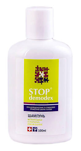 Stop Demodex Шампунь при демодекозі і грибковому ураженні шкіри голови 100 мл 1 флакон
