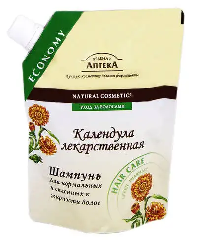 Green Pharmacy Шампунь для жирного та нормального волосся Календула лікарська 200 мл 1 пакет