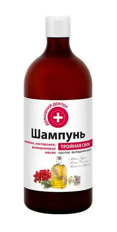 Домашній Доктор Шампунь Потрійна сила проти випадіння волосся 1 000 мл 1 шт