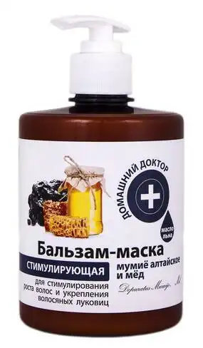 Домашній Доктор Бальзам-маска Мумійо алтайське і мед 500 мл 1 флакон