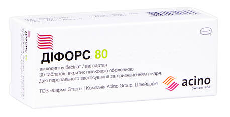 Діфорс 80 таблетки 5 мг/80 мг 30 шт