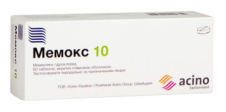 Мемокс таблетки 10 мг 60 шт