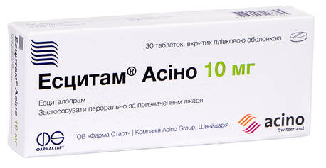 Есцитам Асіно таблетки 10 мг 30 шт