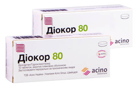 Діокор 80 мг/12,5 мг таблетки 30 шт + 10 шт 1 набір