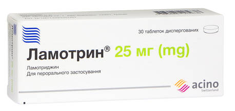 Ламотрин таблетки дисперговані 25 мг 30 шт