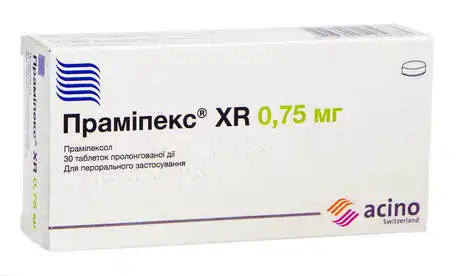 Праміпекс XR таблетки 0,75 мг 30 шт