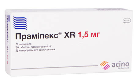 Праміпекс XR таблетки 1,5 мг 30 шт