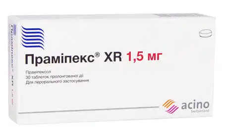 Праміпекс XR таблетки 1,5 мг 30 шт