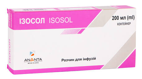 Ізосол розчин для інфузій 200 мл 1 контейнер