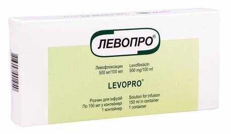 Левопро розчин для інфузій 500 мг/100 мл 150 мл 1 флакон