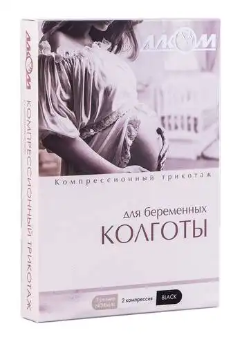 Алком 7022 Колготи для вагітних компресія 2 розмір 3 чорний 1 шт