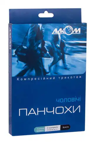 Алком 6052 Панчохи чоловічі компресія 2 розмір 5 чорний 1 пара