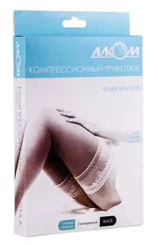 Алком 6042 Панчохи жіночі компресія 2 розмір 1 чорний 1 пара