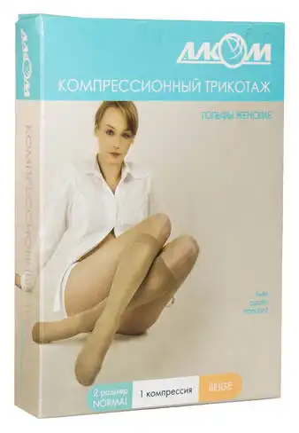 Алком Гольфи жіночі компресія 1 розмір 2 бежевий 1 пара
