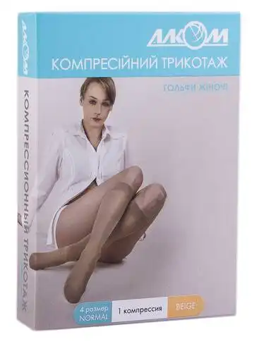 Алком 5011 Гольфи жіночі компресія 1 розмір 4 бежевий 1 пара