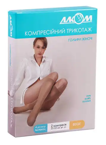 Алком 5012 Гольфи жіночі компресія 2 розмір 4 бежевий 1 пара