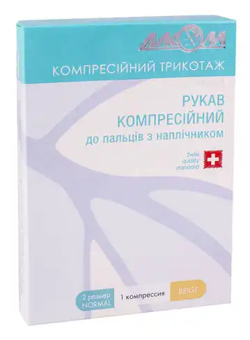 Алком 5301 Рукав до пальців з наплічником компресія 1 розмір 2 бежевий 1 шт