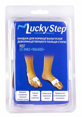 Lucky Step LS3082 Бандаж для корекції вальгусної деформації першого пальця стопи 1 пара loading=