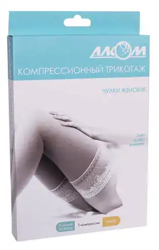 Алком 6043 Панчохи жіночі компресія 3 розмір 4 бежевий 1 пара