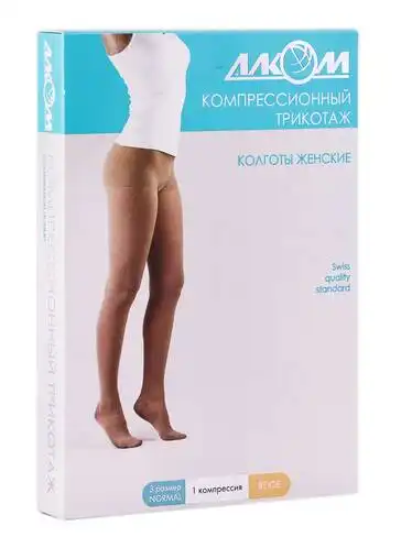 Алком 7011 Колготи жіночі компресія 1 розмір 3 бежевий 1 шт