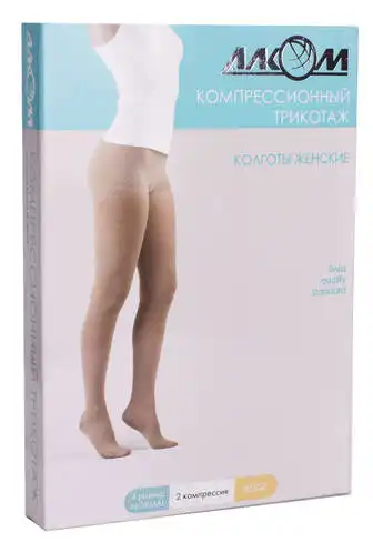 Алком 7012 Колготи жіночі компресія 2 розмір 4 бежевий 1 шт