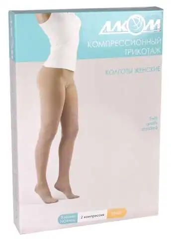 Алком 7012 Колготи жіночі компресія 2 розмір 5 бежевий 1 шт