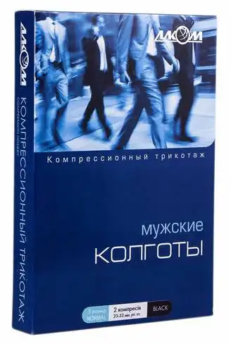 Алком 7052 Колготи чоловічі компресія 2 розмір 3 чорний 1 шт