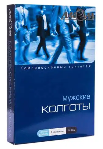 Алком 7052 Колготи чоловічі компресія 2 розмір 5 чорний 1 шт