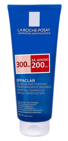 La Roche-Posay Effaclar Гель-мус для очищення проблемної шкіри 300 мл 1 туба