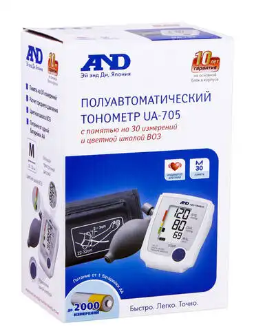 AND UA-705 Тонометр напівавтоматичнй 1 шт