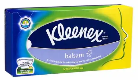 Kleenex Хустинки носові з бальзамом 80 шт