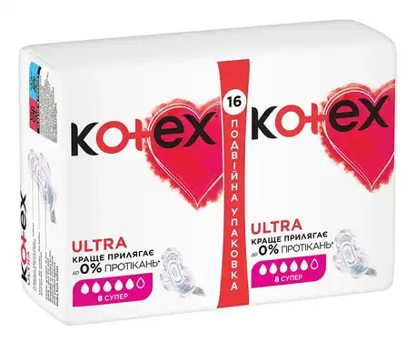 Kotex Ultra Dry Syper Прокладки гігієнічні 16 шт