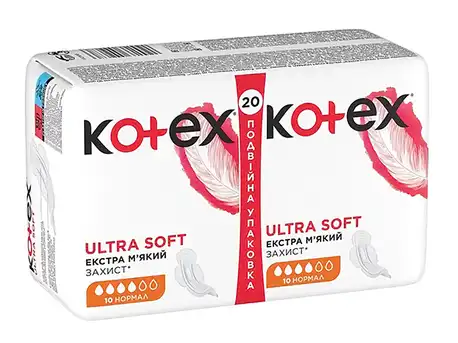 Kotex Ultra Soft Нормал Прокладки гігієнічні 20 шт