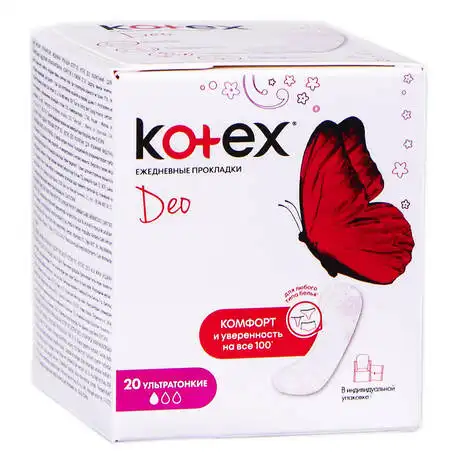 Kotex Deo Ультратонкі Прокладки щоденні 20 шт
