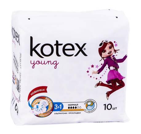 Kotex Young Нормал Плюс Прокладки гігієнічні 10 шт