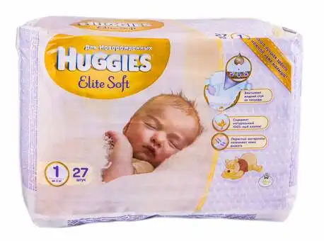 Huggies Elite Soft 1 Підгузки для новонароджених до 5 кг 27 шт